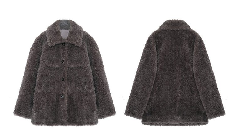画像7: Women's Eco fur imitation lamb fur grass coat エコシープスキンファーモコモコート ジャケット (7)