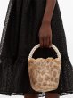 画像8:  woman’s  leopardfur hair portable pearl bag bucket bag 　レオパードファー＆パールハンドル (8)