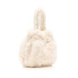 画像3:  woman’s rabbit fur plush handbag cute bucket bag　ラビットファーバッケット巾着トートハンドバック (3)