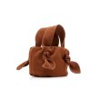 画像6:  woman’s velvet twisted knot portable bag bucket bag ベルベットツイストノットポータブルバッグバケットバッグトートハンドバック (6)