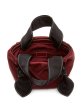 画像8:  woman’s velvet twisted knot portable bag bucket bag ベルベットツイストノットポータブルバッグバケットバッグトートハンドバック (8)