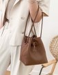 画像3: Woman’s Drawstring small bucket bag　レザースモールバケットバック　ショルダーバック (3)