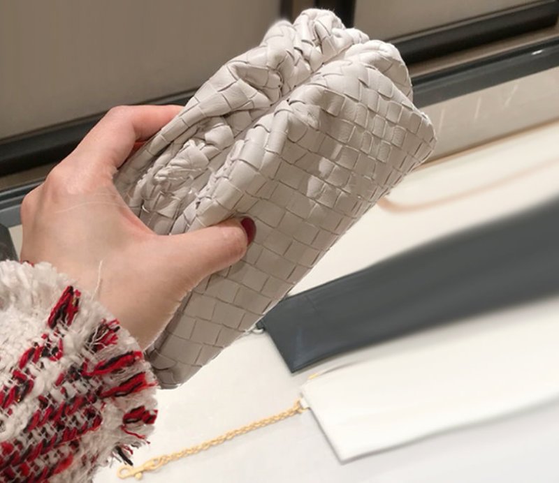 画像5: Woman’s Intrechart The Pouch Leather braided clutch back 本革レザー編みこみクラッチバック　ショルダーバック (5)