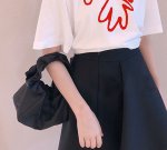 画像7: Woman’s ballet lace simple waterproof lace folds portable armpit wrist bag handbag　　防水折りたたみショルダーバック (7)