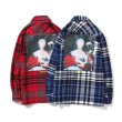 画像7: men's  men and women long-sleeved Shirt with check painting print　男女兼用ユニセックスチェックバック絵画付きシャツ (7)