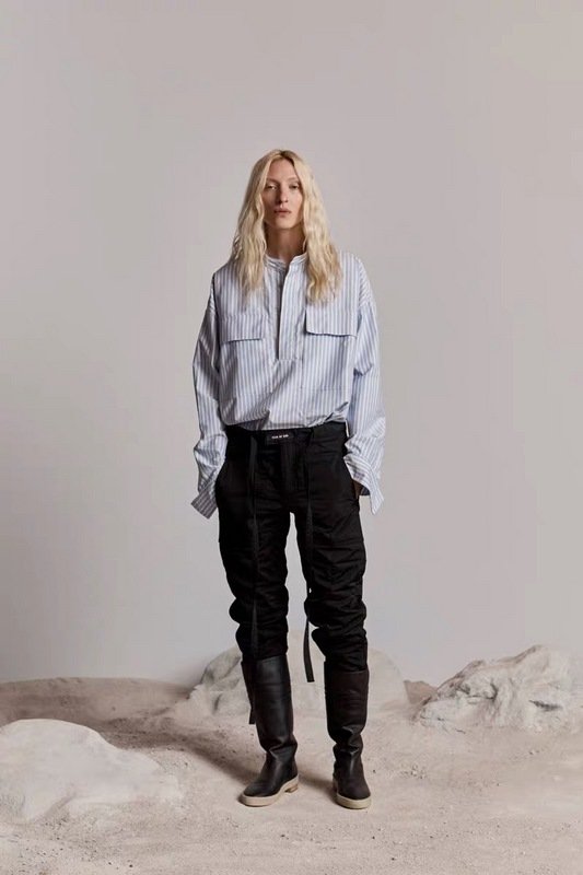 画像6: men's striped long-sleeved shirt men and women ユニセックス男女兼用ストライプシャツ　プルオーバー (6)