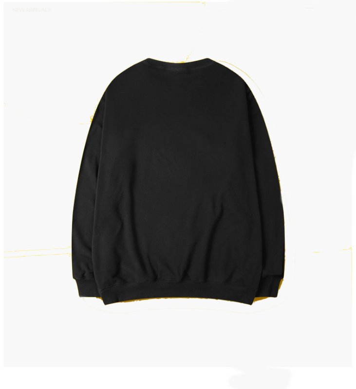 画像2: men's street loose solid color simple  men's and women's sweatersユニセックス男女兼用プリント　スウェットトレーナー　セーター (2)