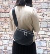 画像8: Woman’s New semi-circ leleather leopard horse hair chest bag package semi-circular retro shoulder bag 本革レザーカジュアルショルダーメッセンジャーバッグ (8)