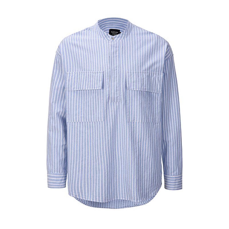 画像8: men's striped long-sleeved shirt men and women ユニセックス男女兼用ストライプシャツ　プルオーバー (8)