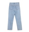 画像3: women's  light blue knee love small straight light blue soft jeans pants trousers  ハイウエストウォッシュライトブルーハート付きストレートライトブルーソフトジーンズ (3)