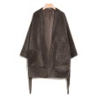 画像13: Women's imitation water plush fur large pocket coat retro port wind nine-point sleeves tie coat  jacket 　レトロポート風フェイクミンクファーハーフコート　ジャケット (13)