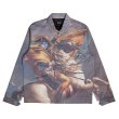 画像2:   Men's men oil painting men and women couple jacket  ユニセックス 男女兼用ナポレオンキャットオイルペイントジップアップブルゾンジャケット　　 (2)