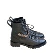 画像9:  women's  leather ankle boots rhinestones with single boots本革 レザーラインストーン付アンクルレースアップＣＲＵＺチェルシーブーツ (9)