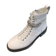 画像2:  women's  leather ankle boots rhinestones with single boots本革 レザーラインストーン付アンクルレースアップＣＲＵＺチェルシーブーツ (2)
