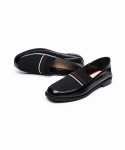画像4: women's  knit stripe stitching square head  shoes  flat single shoesニットストライプ　フラットローファーシューズ　バレーシューズ　スニーカー (4)