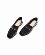 画像7: women's  knit stripe stitching square head  shoes  flat single shoesニットストライプ　フラットローファーシューズ　バレーシューズ　スニーカー (7)