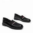 画像2: women's  knit stripe stitching square head  shoes  flat single shoesニットストライプ　フラットローファーシューズ　バレーシューズ　スニーカー (2)