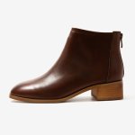 画像5:  women's  Oil wax leather bare boots Chelsea leather bootie boots short boots 本革 レザーアンクルローヒールチェルシーブーツ (5)