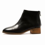 画像2:  women's  Oil wax leather bare boots Chelsea leather bootie boots short boots 本革 レザーアンクルローヒールチェルシーブーツ (2)