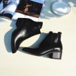 画像6: Women's  pointed Chelsea boots leather  British wind Martin boots ankle boots short boots  レザー ポインテッドトゥ サイドゴア アンクル ヒール ブーツ (6)