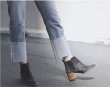 画像2:  women'sl eather Chelsea boots female high heel pointed booties boots　レザーチェルシーハイヒールブーツ　 (2)