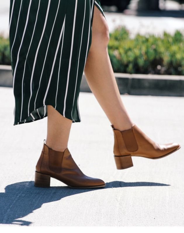 画像8:  women'sl eather Chelsea boots female high heel pointed booties boots レザーチェルシーハイヒールブーツ  (8)