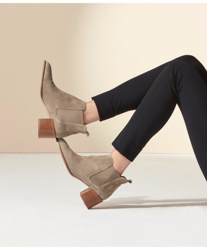 画像7:  women'sl eather Chelsea boots female high heel pointed booties boots レザーチェルシーハイヒールブーツ  (7)