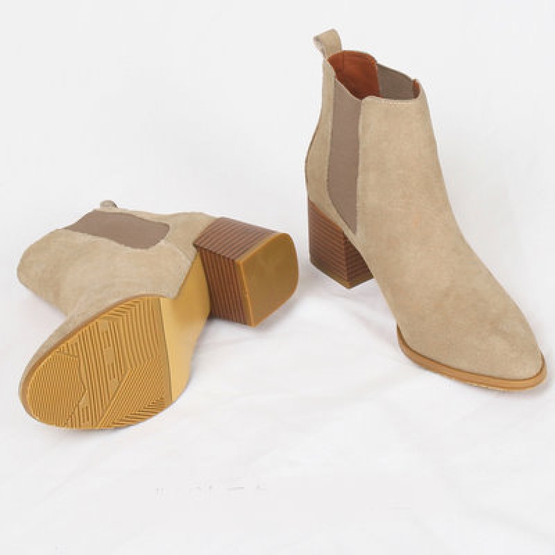 画像15:  women'sl eather Chelsea boots female high heel pointed booties boots レザーチェルシーハイヒールブーツ  (15)