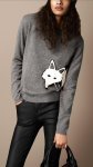画像7: Women's round neckSweater  フォックスモチーフ付きラウンドネックニットセーター (7)