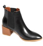 画像3:  women'sl eather Chelsea boots female high heel pointed booties boots　レザーチェルシーハイヒールブーツ　 (3)
