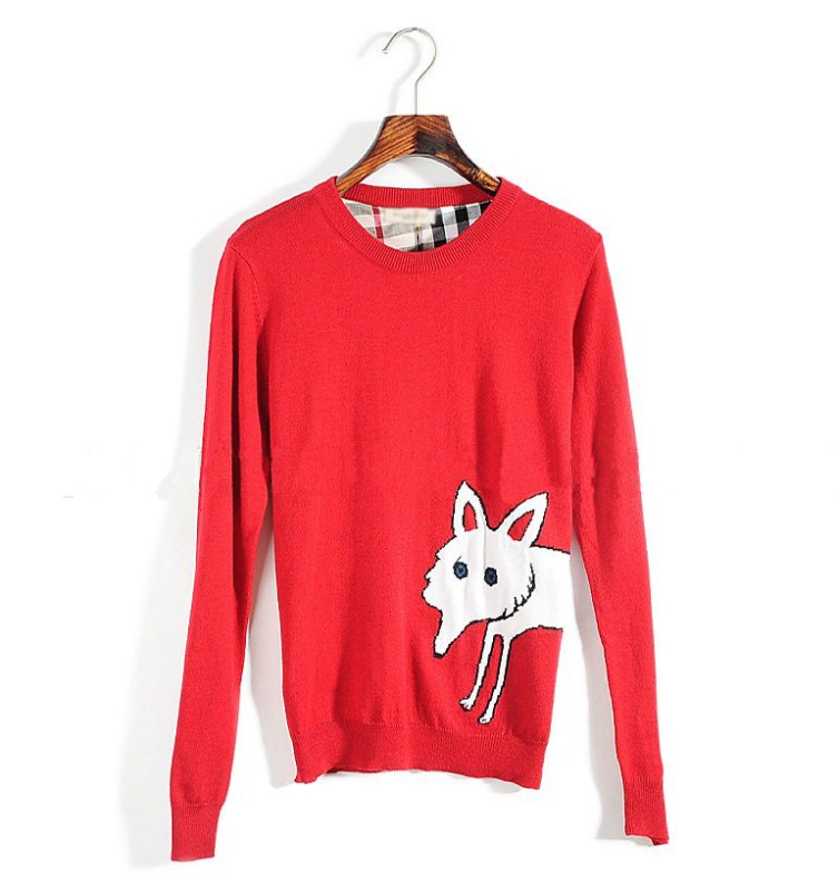 画像3: Women's round neckSweater  フォックスモチーフ付きラウンドネックニットセーター (3)