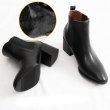 画像13:  women'sl eather Chelsea boots female high heel pointed booties boots　レザーチェルシーハイヒールブーツ　 (13)