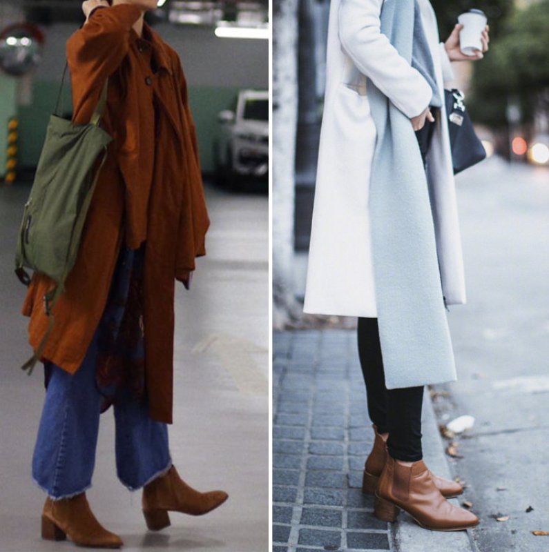 画像5:  women'sl eather Chelsea boots female high heel pointed booties boots レザーチェルシーハイヒールブーツ  (5)