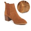 画像16:  women'sl eather Chelsea boots female high heel pointed booties boots　レザーチェルシーハイヒールブーツ　 (16)