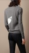 画像6: Women's round neckSweater  フォックスモチーフ付きラウンドネックニットセーター (6)