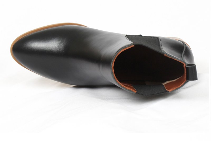 画像17:  women'sl eather Chelsea boots female high heel pointed booties boots レザーチェルシーハイヒールブーツ  (17)