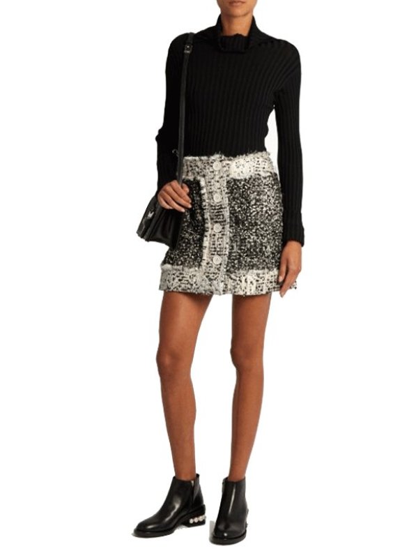 画像2:  women's Black leather with pearl booties single boots本革 レザーパール付アンクルチェルシーマーティンブーツ (2)