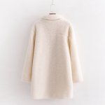 画像7: Women's single-breasted solid color loose long wool coat   jacket 　モコモココート ジャケット (7)