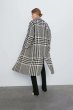 画像5: Women's houndstooth small fragrance loose lapel long woolen coat jacket 　千鳥格子ロングコート ジャケット (5)