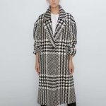 画像1: Women's houndstooth small fragrance loose lapel long woolen coat jacket 　千鳥格子ロングコート ジャケット (1)