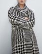 画像2: Women's houndstooth small fragrance loose lapel long woolen coat jacket 　千鳥格子ロングコート ジャケット (2)