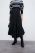 画像3: women's temperament high waist fashion laminated MIDI skir ハイウエスト裾ギャザーロングスカート (3)