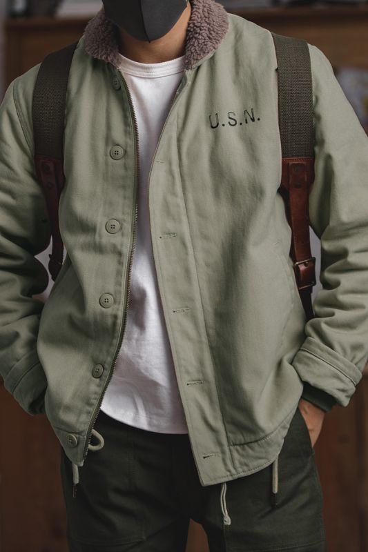 画像4:   Men's Madden tooling Vintage military khaki N-1 jacket  マッデンツーリングヴィンテージミリタリージャケット  (4)