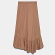 画像10: women's temperament high waist fashion laminated MIDI skir ハイウエスト裾ギャザーロングスカート (10)