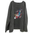 画像2: Women' lamb hair sweater s sweater Looney Tunes Bugs Bunny バッグス・バニーバックスバニー刺繍モコモコフリースプルオーバー ルーニー・テューンズ (2)