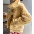 画像8: Women's  sheep shearing  fur coat jacket  fur Cala roll lamb hair coat　リアルシープスキンシャーリングカラロールコート　ジャケット　 (8)