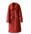 画像3: Women's  roll lamb hair coat fur Cala roll lamb hair  long paragraph fur coat　リアルシープスキンシャーリングカラロングロールコート　ジャケット　 (3)