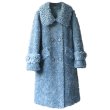 画像2: Women's  roll lamb hair coat fur Cala roll lamb hair  long paragraph fur coat　リアルシープスキンシャーリングカラロングロールコート　ジャケット　 (2)