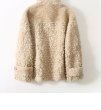 画像6: Women's  sheep shearing  fur coat jacket  fur Cala roll lamb hair coat　リアルシープスキンシャーリングカラロールコート　ジャケット　 (6)
