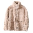 画像19: Women's  sheep shearing  fur coat jacket  fur Cala roll lamb hair coat　リアルシープスキンシャーリングカラロールコート　ジャケット　 (19)